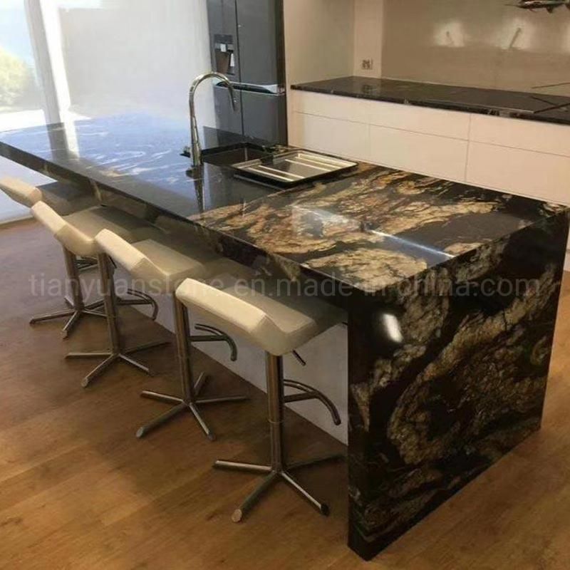 Fantasy Granite/Marble Natural Stone Super White/Grey Calacatta Quartzite Countertops Island for Kitchen Furniture Design