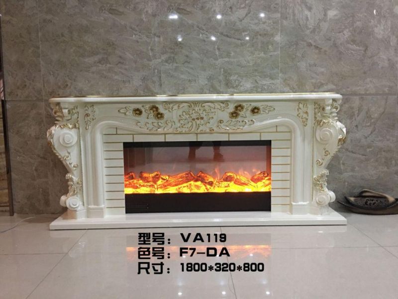 Home Decoration Freestanding Marble Fireplace Mantel