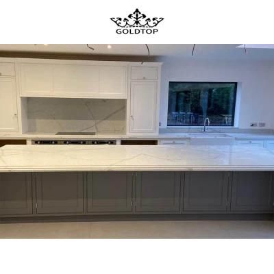 Artificial Stone Polished Factory Price Grey Veins Calacatta White Stone Slab Quartz for Countertop/Vanity/Wall Tiles/Cabinet/Floor