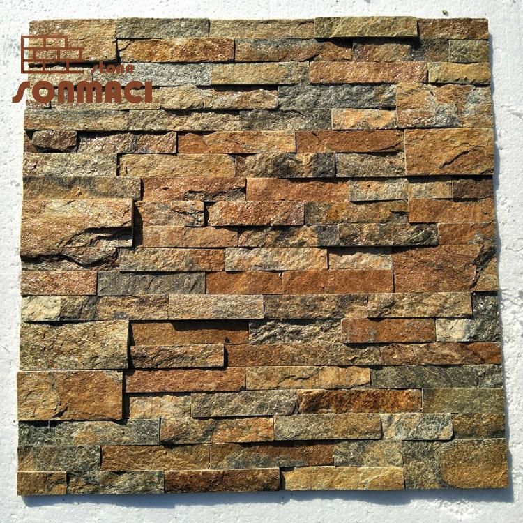 Brown Stone Outside Wall Ledgestone Slate Veneer