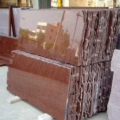 Polished Rough Slabs Ruby Red Granite Prices India for Exterior and Interior Wall Cladding Stone