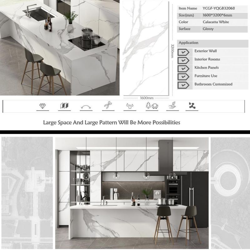 Dining Room Restaurant Hotel Italian Style Granite Light Color Furniture Set Bathroom Vanity Top Kitchen Countertop Customized Glossy Matt Surface