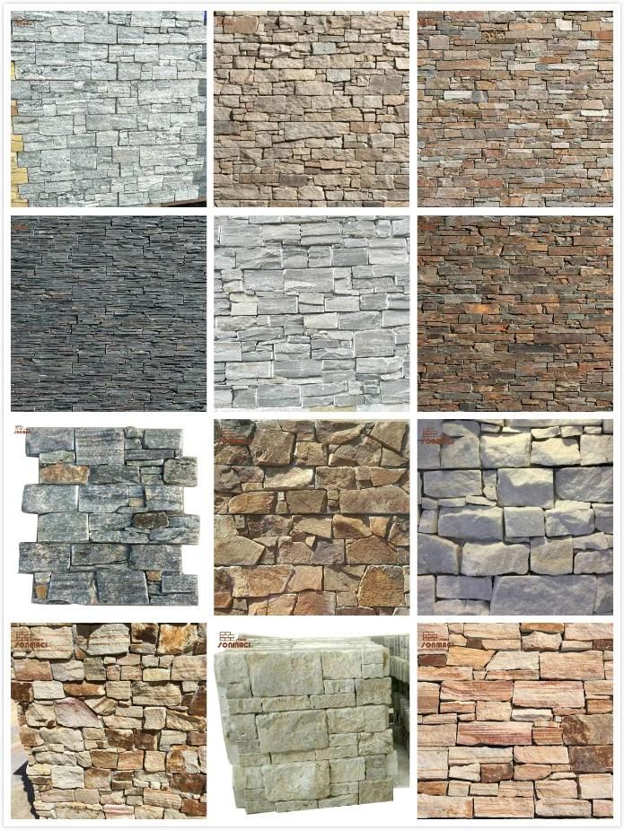 Wholesale Cement Back Grey Marble Stone Cladding Tiles for Outside Wall