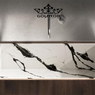 New Design 3200X1600mm Polished Surface Artificial Marble Look Calacatta Prada Quartz Stairs for Kitchen/Bathroom/Wall/Floor Tiles