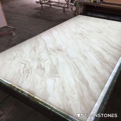 Translucent Book-Match White Alabaster Sheet Polished Onyx Wall Panel