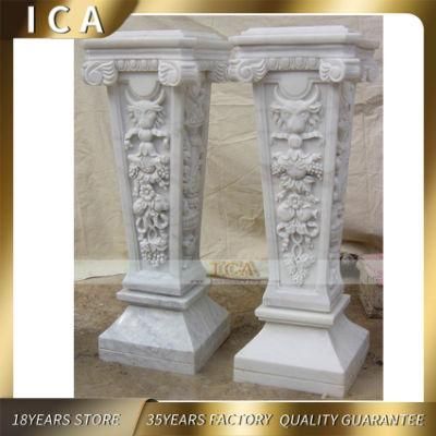 Modern Home Decorative Garden Stone Marble Column Capital Pillars