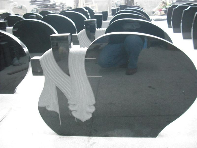 Black Heastone From Grave Marker for Tomb Stone and Funeral Monuments