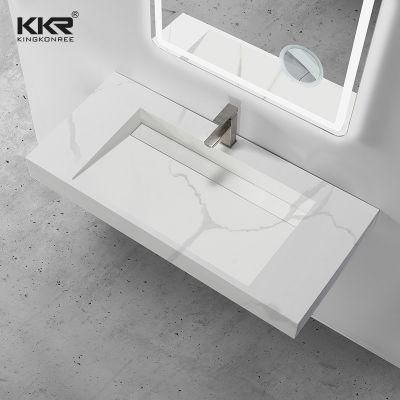 Hot Modern Design Bath Furniture Marble Top 120cm Wall Mounted Bathroom Vanity Top