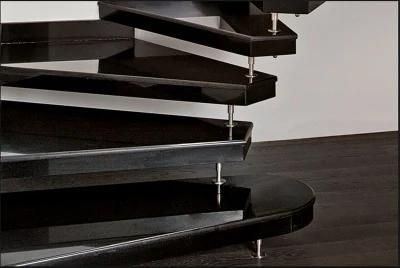 High Quality Absolute Black Granite Step Ladder, Spiral Staircase