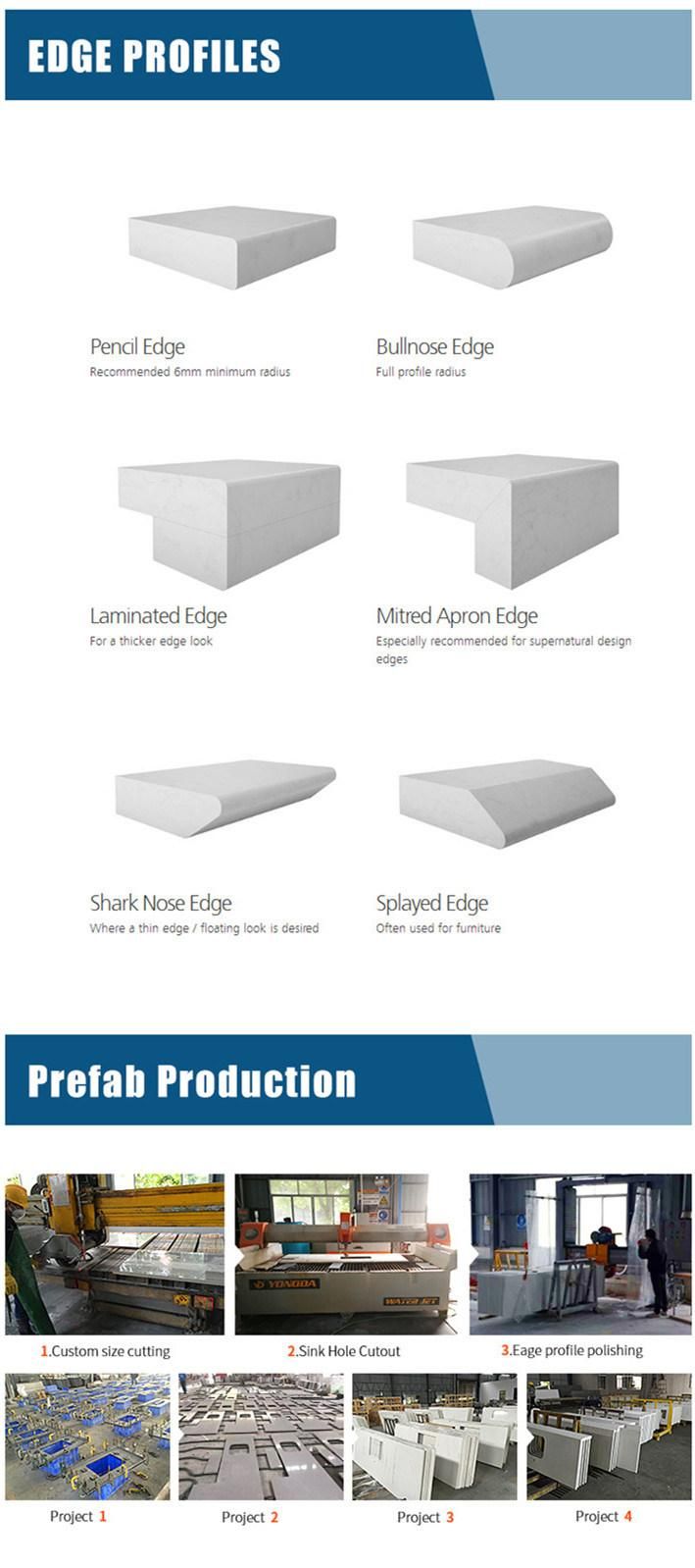 Man-Made Quartz Slab, Factory Engineered Stone Stellar White