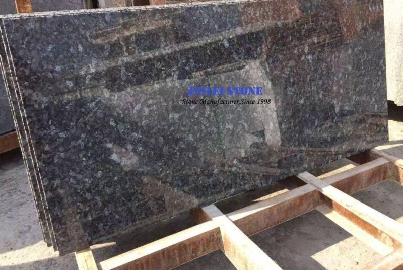 Polished Blue Pearl Granite Stone Half Slabs for Kitchen Tops and Countertops Design