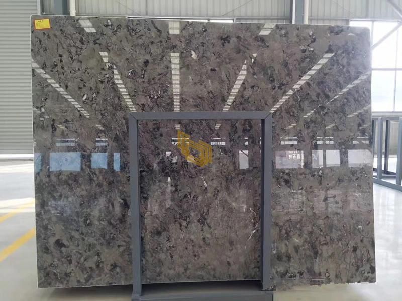 Polished Natural Marble Ink Painting Brown Marble for Kitchen Island/Backsplash/Flooring/Wall/Countertop