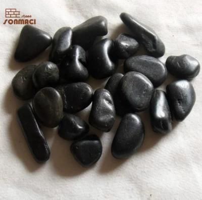 A Grade High Polished Black River Pebble Stone