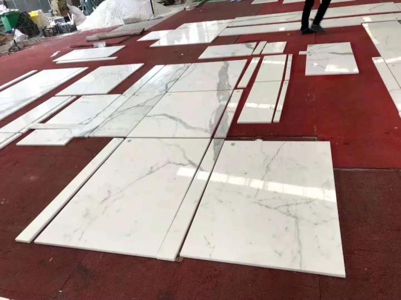 High Quality Polished Calacata Quartz Quartz Stone Granite Slab Kitchen Countertop