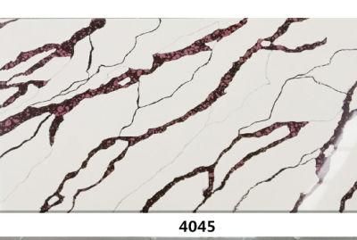 New Design Artificial Marble Look Calacatta Quartz Slab with Good Price for Kitchen Benchtop/Worktop/Countertops Vanity Tops