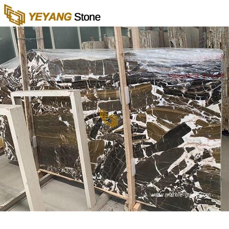 Antique River Marble for Floor/Wall Slabs/Tiles/Stairs/Mosaic/Vanity Black Marble Slabs
