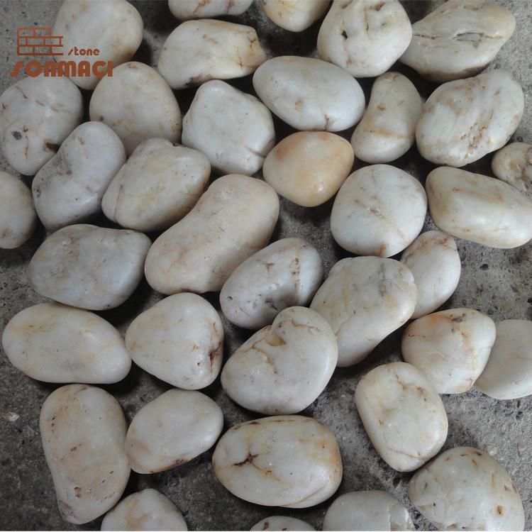 Wholesale Polished White Natural River Cobble Stone