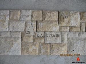 Chinese Beige Limestone Natrual Split Wall Cladding Tile