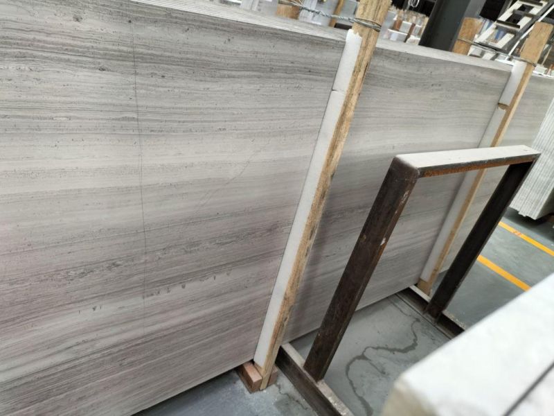 Polished White Wooden Marble