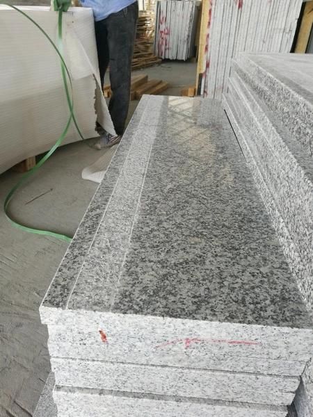 G602 Rosa Grey Granite Staircase with Anti Slip Grooves