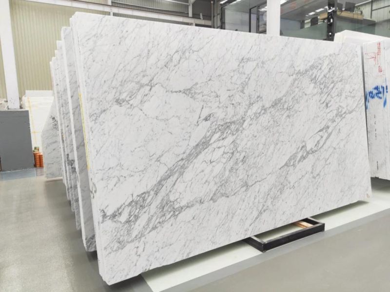 Natural Stone Grey/White/Black/Red/Brown/Green/Golden 600*600mm Carrara WhiteBianco White Polished Big Slabs Customized Countertop Marble for Floor Tile