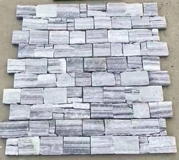 Factory Cheap Light Grey Slate Panel Wall Cladding Cultural Stone on Sale