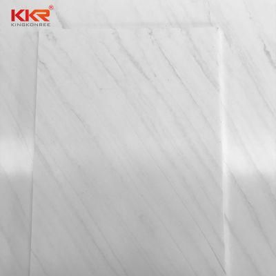 15mm 18mm 20mm 30mm White Marble Pattern Acrylic Resin Veining Solid Surface Slab Sheet Customize Solid Surface
