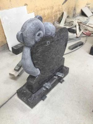 Bear with Heart Headstone/Monument