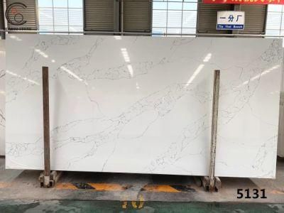 Tree Veins Calacatta Quartz Stone Slab with High Quality