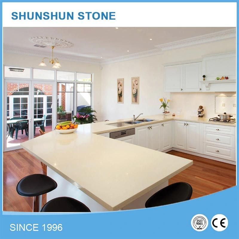Chinese White Artificial Quartz Counter Top for Kitchen