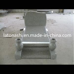 Poland Nagrobek, Grey Granite Stone Tombstone/Headstone with Vase