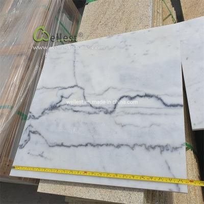 White Marble with Grey Veins Floor Design 60X60cm