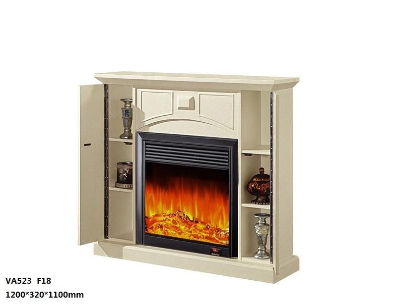 European Style Classical Cupboard Electric Fireplace