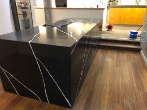 High Quality Nero Marquina Slabs/Tiles for Walling/Flooring/Kitchen/Bathroom/Black Marble