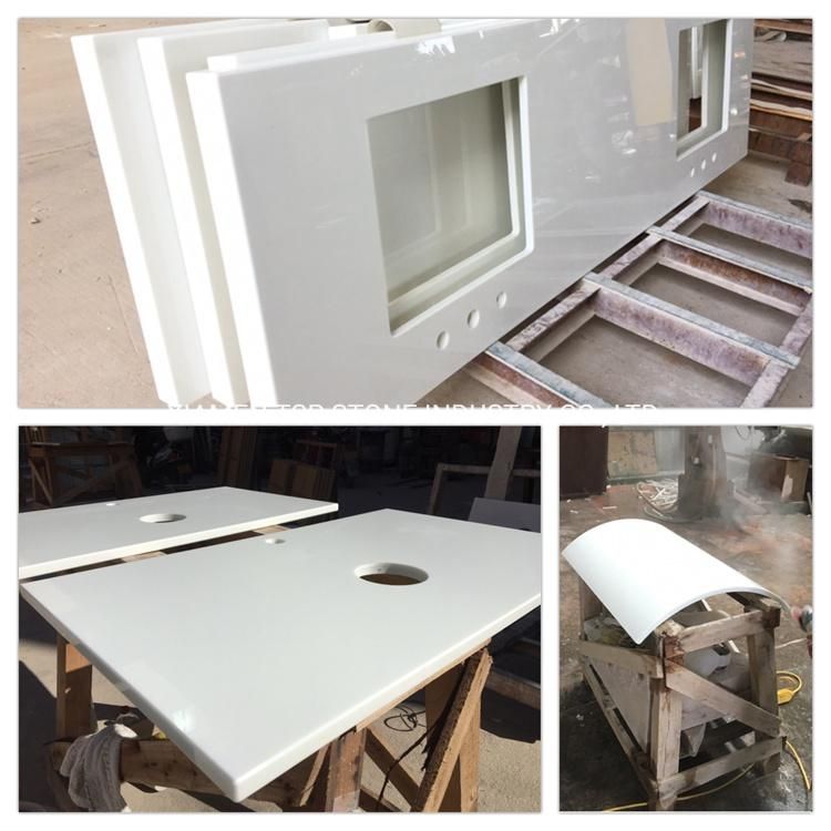 Nano White Marble Stone Glass Panel (NG008)