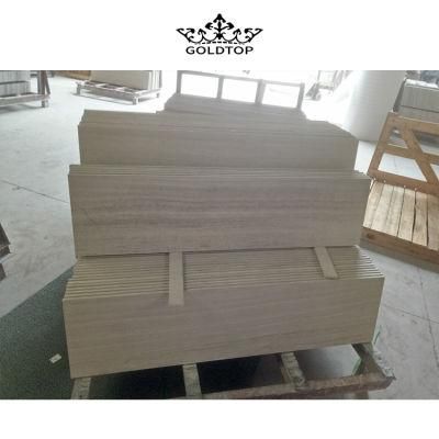 White Wood Polished/Honed Natural Stone Marble Floor Tile for Hospital