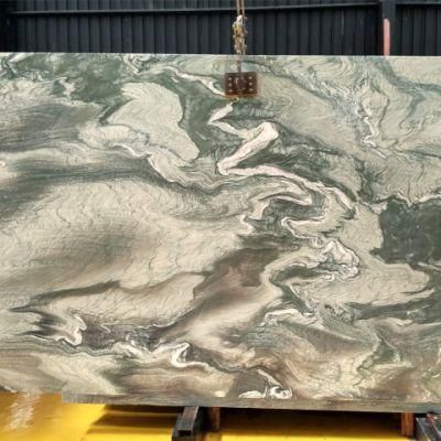 Green/Purple Lanscape Marble Slabs, Marble Countertops, Marble Tiles and Marble