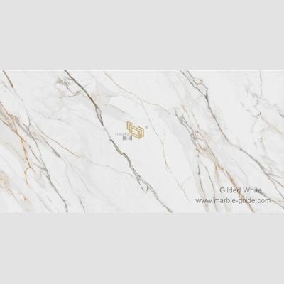 Gilded White Sintered Stone with Grey/Black/Gold Veins for Home Furniture