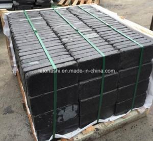 Tumbled Black Granite Cobblestone, Non-Slip Cube Stone Paver for Patio