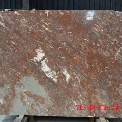 Hotsale Chinese Polished Red Coral Marble Slabs