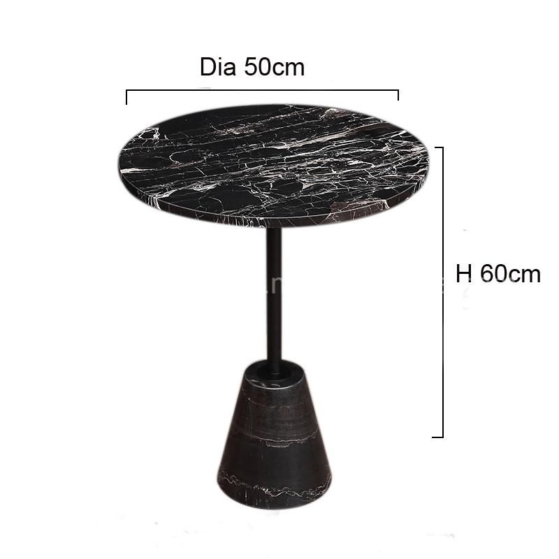 Modern Golden Metal Marble Coffee Side Table Customized