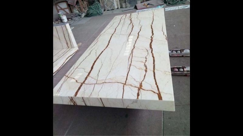 Natural Beige Stone Sofitel Gold Marble Slab for Floors and Wall Tiles