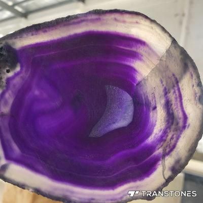 Purple Agate Slab Natural Agate Stone Sheet for Bar Counter