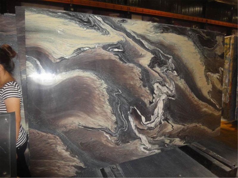 Natural Stone Landscape Purple Marble for Home/Kitchen Decoration