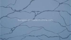 White Color Black Vein Calacatta Agglomerated Quartz Stone