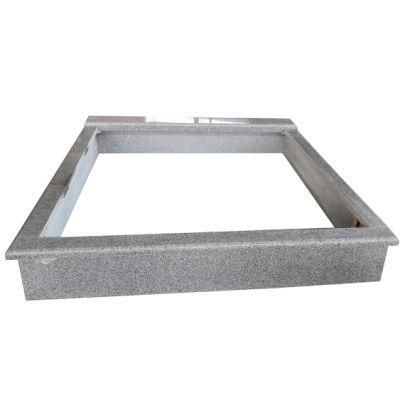 Polished G603 Light Grey Granite Double Tombstone Monument Romania Style
