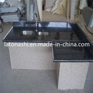 Prefab Natural Stone Butterfly Blue Granite Kitchen Countertop