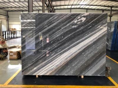 Luxury Grey/Blue/Wood Marble Slabs for Flooring Tiles in Kitchen Countertops/Vanitytop/Table/Top
