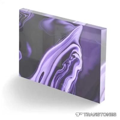 Purple Faux Alabaster Lighting Translucent Stone Panel&#160; for Decoration