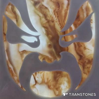 Yellow Color Alabaster Facial Makeup Translucent Stone